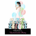 Birthday or Bachelorette Party Diva Princess Girl Standing Photo Sculpture<br><div class="desc">Great for a Birthday, Bachelorette Party, Girl Night Out, etc... can be used as a cool cake topper (suggest using 5"x7") or a striking table centerpiece (use 8"x10" or larger) for your party table! Makes a great conversation starter! Choose your size. ⭐This Product is 100% Customizable. Graphics and / or...</div>