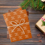 Birthday orange brown rust name wrapping paper sheet<br><div class="desc">Elegant,  trendy party wrapping paper sheets. 2 sheets in burnt orange,  and one brown,  rusty background,  white text. 
Personalize and add a name and age.</div>