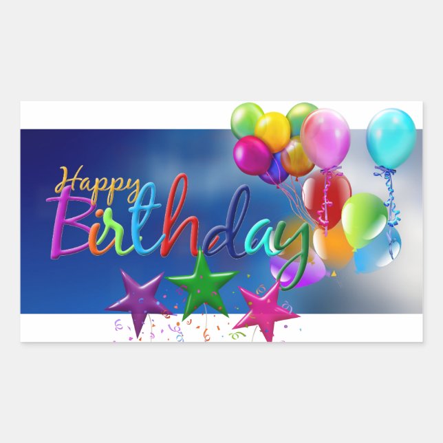 BIRTHDAY OVAL STICKER (Front)