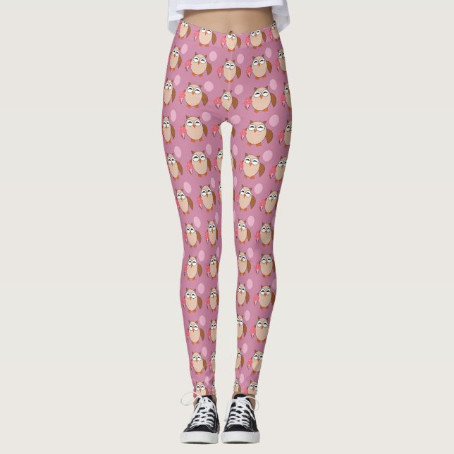 Birthday Owl Leggings (Front)