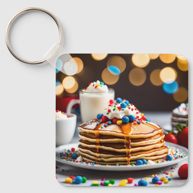 Birthday Pancakes Keychain (Front)