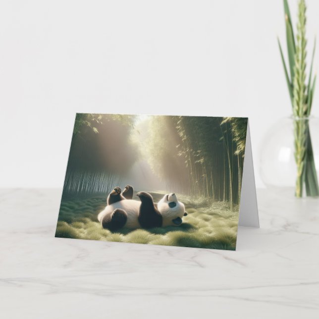 Birthday Panda Bear In Sunshine Card (Front)