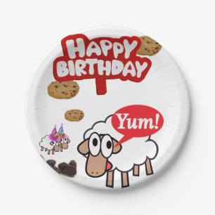 Birthday Paper Plates, Lamb Plate