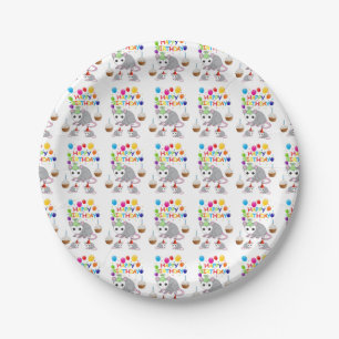 Birthday Paper Plates, Possum Paper Plate