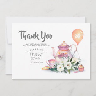 Birthday Par-Tea Floral Thank You