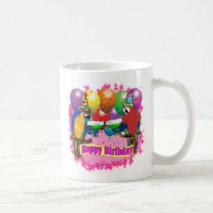 BIRTHDAY PARROTS COFFEE MUG