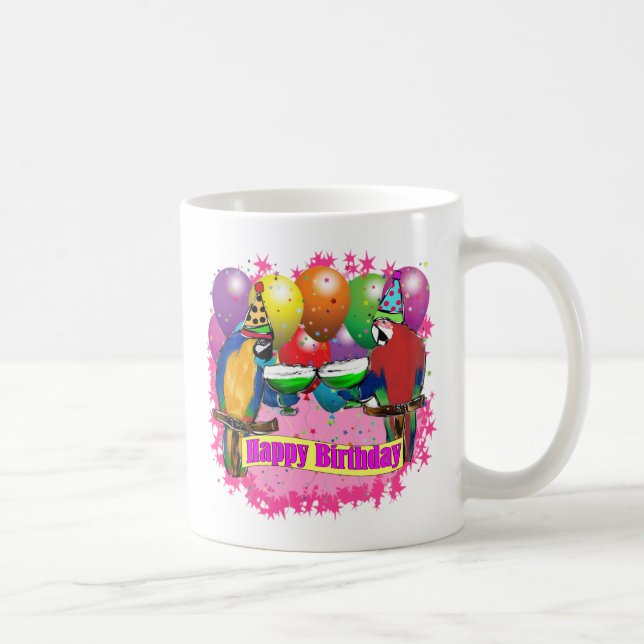 BIRTHDAY PARROTS COFFEE MUG (Right)