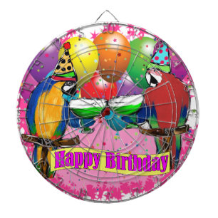 BIRTHDAY PARROTS DARTBOARD