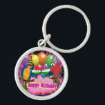 BIRTHDAY PARROTS KEYCHAIN<br><div class="desc">CUTE BIRTHDAY PARROT PRODUCTS</div>