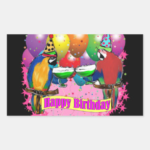 BIRTHDAY PARROTS STICKER