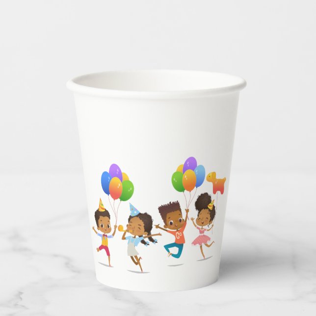 Birthday Party (African-American)  Paper Cups (Front)