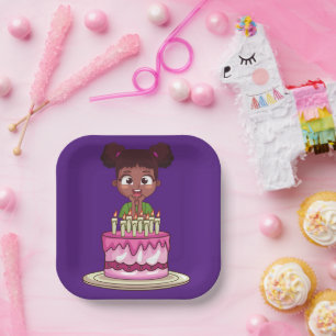 Birthday Party (African-American)  Paper Plate