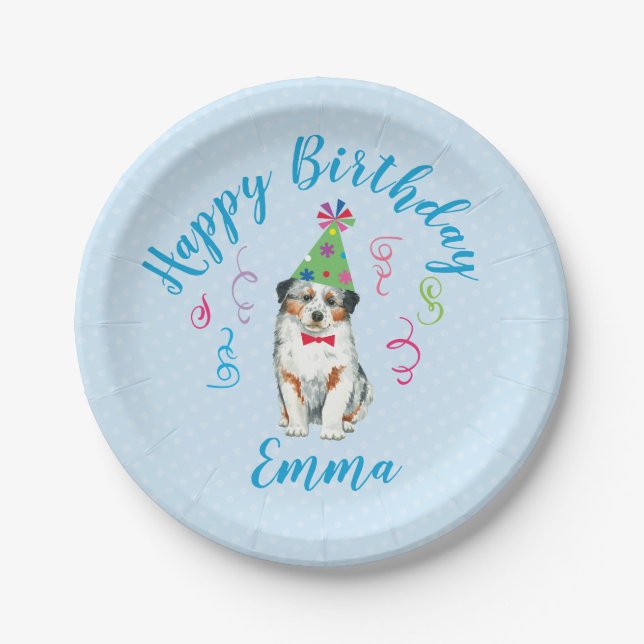Birthday Party Aussie Paper Plate (Front)