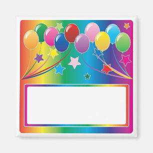 Birthday Party Balloons Magnet