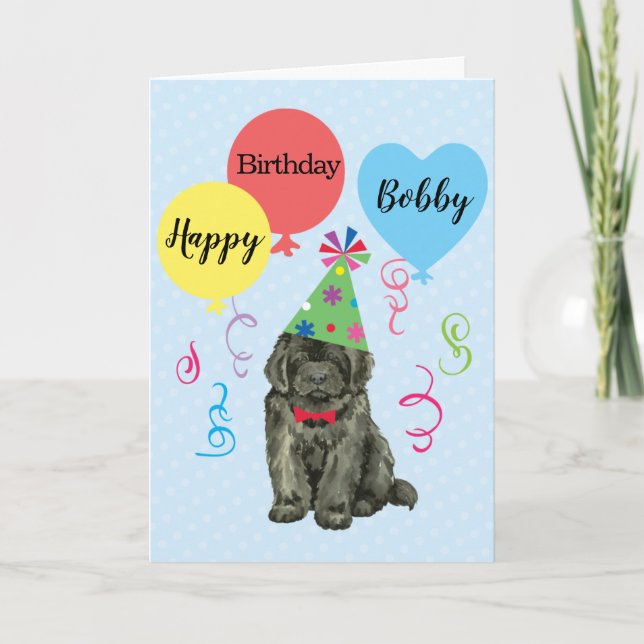Birthday Party Balloons Newfoundland Card (Front)