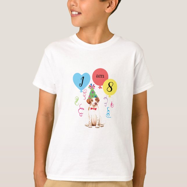 Birthday Party Balloons Pointer T-Shirt (Front)