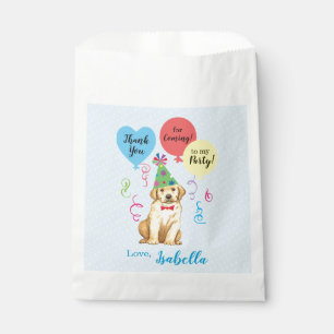 Birthday Party Balloons Yellow Lab Favour Bag