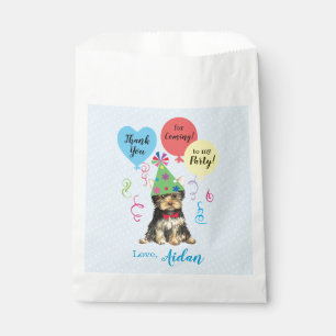 Birthday Party Balloons Yorkie Favour Bag