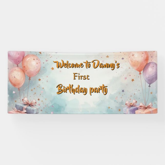 Birthday party banner (Horizontal)