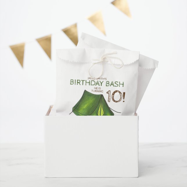 Birthday Party Bash Camp Tent Sleepover Camping Favour Bag (Party)