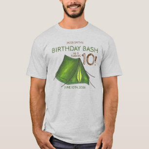 Birthday Party Bash Camp Tent Sleepover Camping T-Shirt