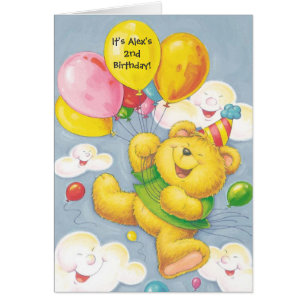 Birthday party bear customizable invitations