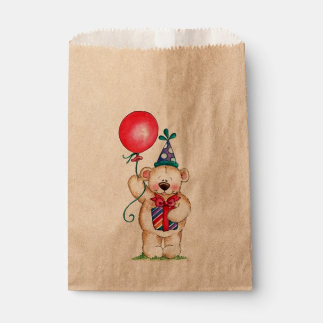 Birthday Party Bear Favour Bag (Front)