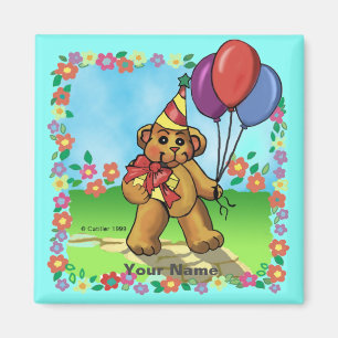 Birthday Party Bear  Magnet