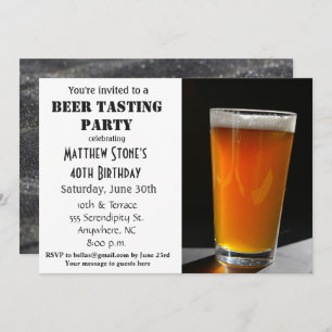 Birthday Party Beer Tasting Invitation