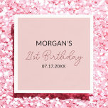Birthday Party Blush Pink Cute Name Napkin<br><div class="desc">Express your gratitude in style with our Birthday Party Blush Pink Name Napkins. These beautiful napkins feature a lovely blush pink colour and a personalized name design, perfect for adding a special touch to any birthday celebration. Crafted from high-quality materials, they are soft, absorbent, and durable, making them both practical...</div>
