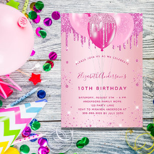 Girls 10th Birthday Invitations & Invitation Templates | Zazzle CA