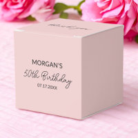 Birthday Party Blush Pink Thank You Name