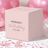 Birthday Party Blush Pink Thank You Name