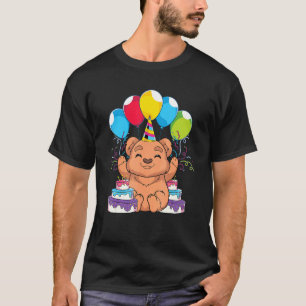 Birthday Party Brown Bear Forest Animal Cute Bea T-Shirt