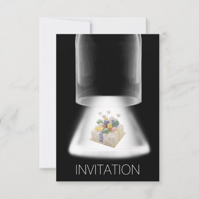 Birthday Party Cake Modern Vip Invitation (Front)
