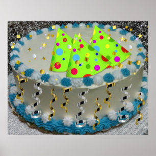 Birthday Party Cake Poster