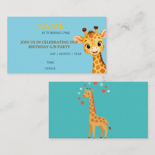 Birthday Party card (Front/Back)