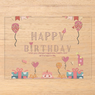 Birthday Party Celebration  Design Acrylic Invitations