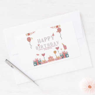 Birthday Party Celebration  Design Sticker