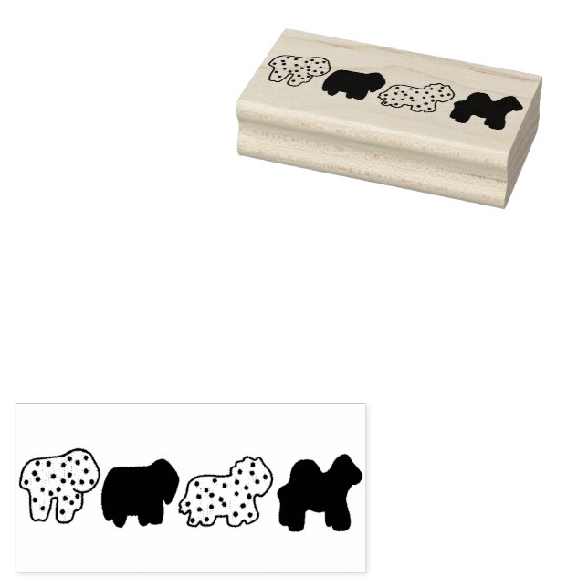 Birthday Party Circus Carnival Zoo Animal Cookies Rubber Stamp (Stamped)