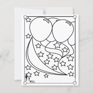 birthday party colouring pages