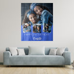 Birthday party custom photo collage royal blue tapestry<br><div class="desc">A tapestry for a 21st (or any age) birthday party. A royal blue background. Personalize and add 4 high quality photos of the birthday girl. The text: The name in white with a modern hand lettered style script. Tempates for a name, age. Can be used as wall decor for the...</div>