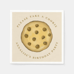 Birthday Party Cute Please Take A Cookie Simple Napkin