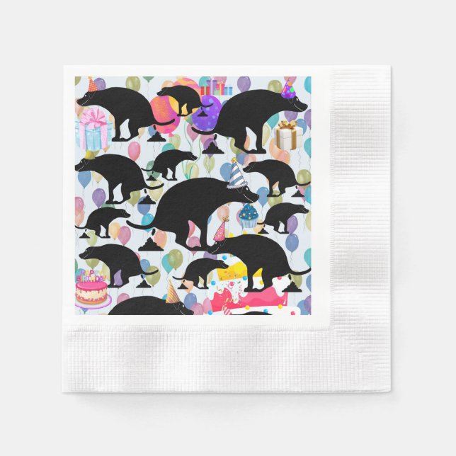 Birthday Party Dog Napkin (Front)