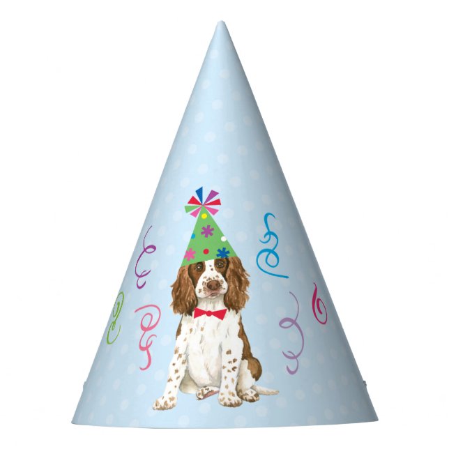 Birthday Party English Springer Spaniel Hat (Front)