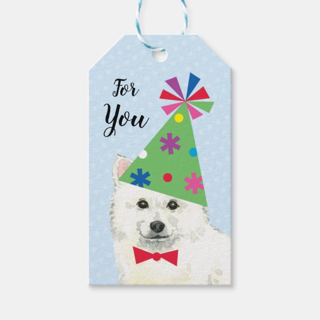 Birthday Party Eskie Gift Tags (Front)