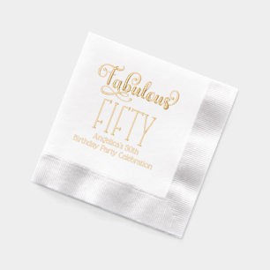 Birthday Party - Fabulous Fifty #7 Foil Napkins