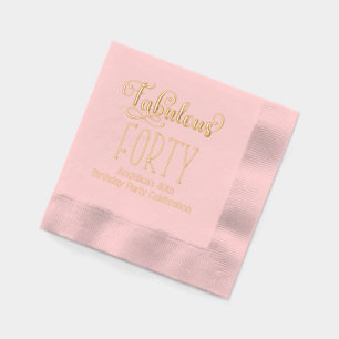 Birthday Party - Fabulous Forty #7 Foil Napkins