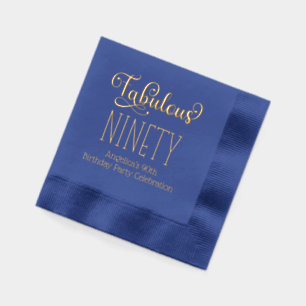Birthday Party - Fabulous Ninety #7 Foil Napkins