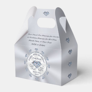 Birthday Party Favor Boxes, Diamond Birthday Box